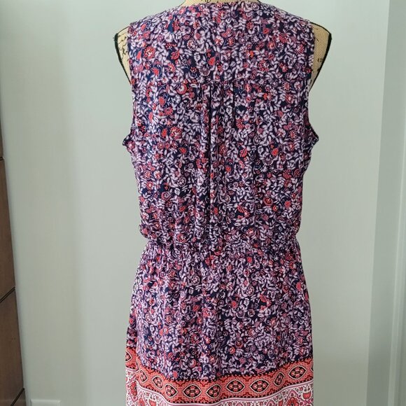Gap Purple Flowered Sleeveless lined Dress Medium - Picture 3 of 12